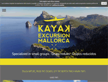 Tablet Screenshot of kayakexcursionmallorca.com
